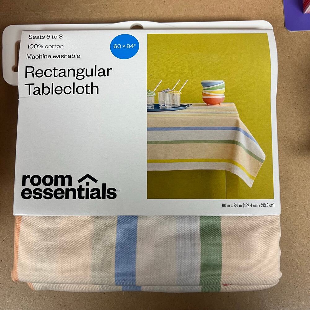 Room Essentials Striped Rectangular Tablecloth